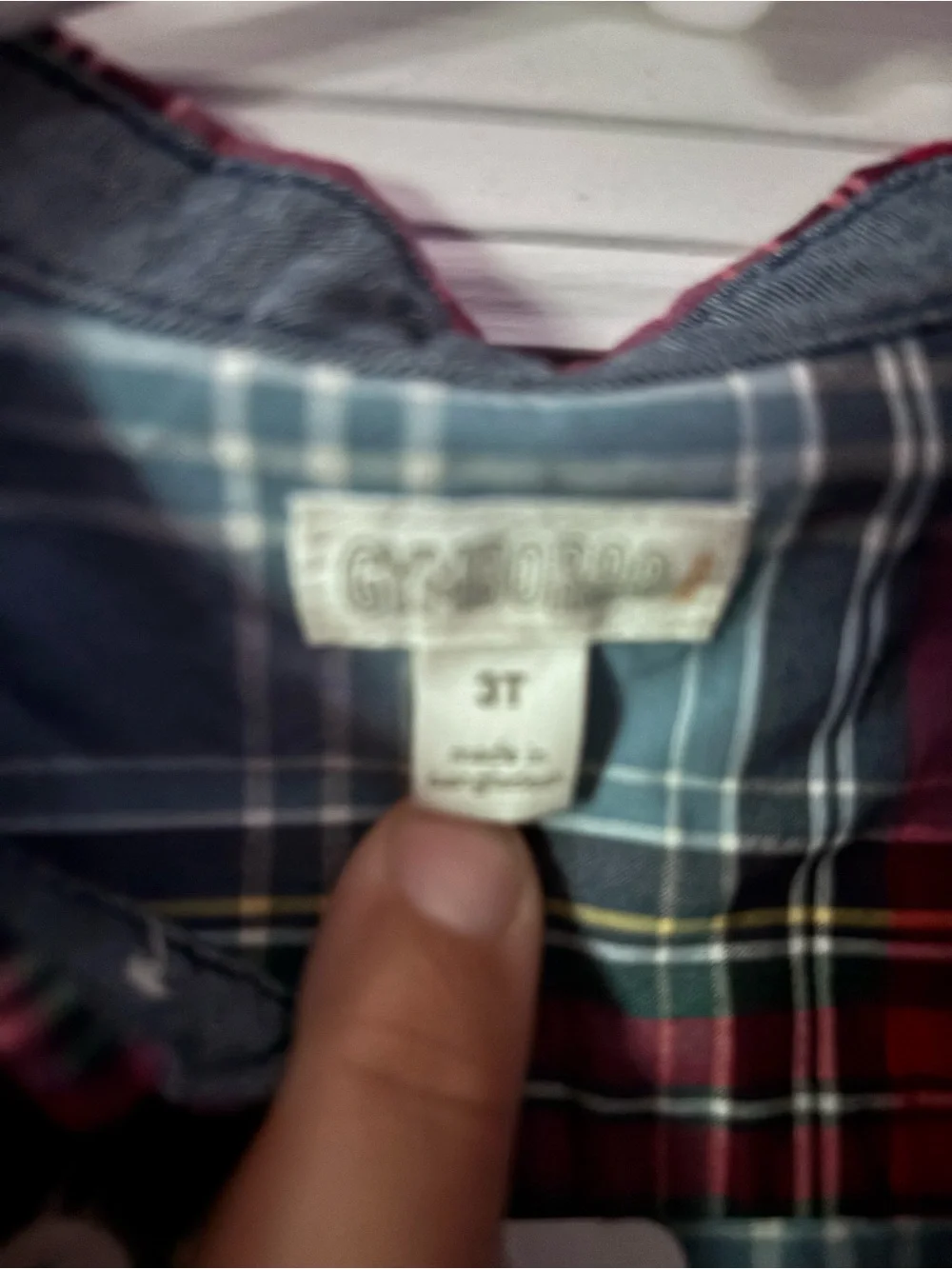 Gymboree lightweight plaid